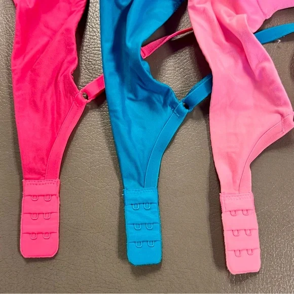 Set of 3 Victoria’s Secret Pinks and Blue Women's Bra Set Lined Demi 36B - Picture 8 of 10